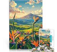 Puzzle 1000 pièces pour Adolescents Vue sur la Montagne avec Oiseau de Paradis Casse-tête Cadeaux pour Les Amis et la Famille 38x26cm