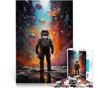 Puzzle 1000 pièces pour Adolescents Vue surréaliste d'un Astronaute Difficile et défi est idéal comme Cadeau pour Toute la Famille 38x26cm