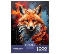 Puzzle 1000 Pièces pour Adolescents Vulpine Majesty Red Fox Puzzles pour Adolescents, Casse-tête, Jeu D'assemblage De Motifs, Cadeau d'anniversaire Unique 38x26cm/1000pcs