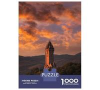 Puzzle 1000 Pièces pour Adolescents Wallace Monument Stirling Puzzles pour Adultes - Jeux Anti-Stress - Améliore La Mémoire - Cadeaux d'anniversaire Et Cadeaux Uniques 52x38cm/1000pcs
