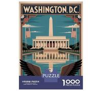 Puzzle 1000 Pièces Pour Adolescents Washington D.C. Travel Puzzle Pour Adolescents - Niveau De Difficulté Élevé - Activités Amusantes À La Maison - Jouet Addictif Pour Développer La Patience 70x50cm/1