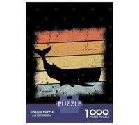 Puzzle 1000 Pièces pour Adolescents Whale Retro Design Puzzles pour Adolescents, Jouet, Décoration Murale, Cadeaux pour Femmes, Difficile Et Stimulant 38x26cm/1000pcs