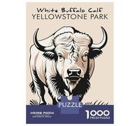 Puzzle 1000 Pièces pour Adolescents White Buffalo Calf Puzzle pour Adolescents Améliore La Mémoire Défi À Réaliser Amusant en Famille Et Soirée Jeux 38x26cm/1000pcs