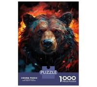 Puzzle 1000 Pièces pour Adolescents Wild Bear Spirit Art Print Puzzle pour Adultes, Jouet, Décoration Murale, Cadeaux pour Femmes, Anniversaire Et Cadeaux Uniques 70x50cm/1000pcs