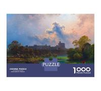 Puzzle 1000 Pièces pour Adolescents Windsor Castle Painting Casse-têtes pour Adolescents Analyse Et Logique Interaction Parent-Enfant Jeu Stimulant Jouets 70x50cm/1000pcs