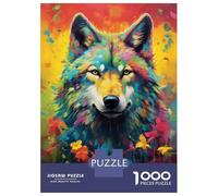 Puzzle 1000 Pièces pour Adolescents Wolf Art Series Style 13 Puzzles pour Adolescents, Jouet, Décoration Murale, Cadeaux pour Femmes, Difficile Et Stimulant 38x26cm/1000pcs