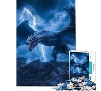 Puzzle 1000 pièces pour Adolescents Wyverne Blanche dans la tempête Puzzle 1000 pièces Décoration intérieure Jouets Motif à Assembler Offre spéciale Cadeaux pour Toute la Famille (38x52cm)