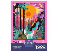 Puzzle 1000 Pièces pour Adolescents Yayoi Kusama Landscape Retro Exhhibition Poster Les Puzzles pour Adolescents Améliorent La Mémoire - Cadeau d'anniversaire, De Noël 70x50cm/1000pcs