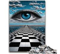 Puzzle 1000 pièces pour Adolescents Yeux psychédéliques pour Les 14 Ans et Plus Défi éducatif Activités Amusantes à la Maison, Cadeaux d'anniversaire, Cadeaux de Voyage 50x75cm