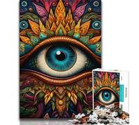 Puzzle 1000 pièces pour Adolescents Yeux psychédéliques Puzzle 1000 pièces, Un défi Difficile à Offrir à Toute la Famille (Taille 75x50cm)