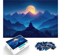 Puzzle 1000 pièces pour Adolescents Yoga et méditation Jouet éducatif intellectuel décompressant Cadeau Amusant 38x26cm