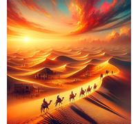 Puzzle 1000 pièces pour Adulte,Paysages désertiques brûlants 65x65 cm DIY De Puzzle,Divertissement créatif,Jeux éducatifs à défis Puzzles pour Toute la Famille