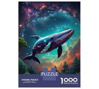 Puzzle 1000 Pièces pour Adultes A Fabulous Whale Flies Puzzle, Jouet, Décoration Murale, Analyse Et Logique, Idéal comme Cadeau pour Toute La Famille 38x26cm/1000pcs