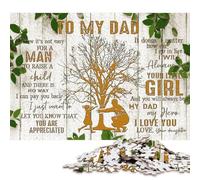 Puzzle 1000 pièces pour Adultes « À Mon père et ma Fille » Puzzles en Bois Casse-tête pour Adultes 1000 pièces (75 x 50 cm)