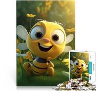 Puzzle 1000 pièces pour Adultes Abeille Mignonne Jouets de Jeu pour Cadeau Familial Activités Amusantes à la Maison, Cadeaux d'anniversaire, Cadeaux de Voyage, 38x52cm