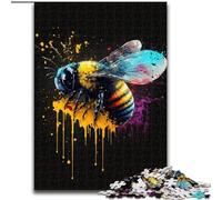 Puzzle 1000 pièces pour Adultes Abeilles colorées en Bois, Cadeau pour Hommes et Femmes, idéal pour Tous Les Jours et Occasions spéciales, 50x75cm, pour Anniversaires, fêtes