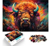 Puzzle 1000 pièces pour Adultes activité familiale sur Le thème des Bisons 26 x 38 cm activités Amusantes à la Maison Cadeau d'anniversaire Cadeau de Voyage