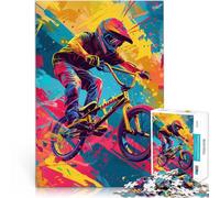 Puzzle 1000 pièces pour Adultes activité familiale sur Le thème du VTT avec pièces de Formes aléatoires entièrement emboîtables 26x38cm