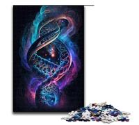 Puzzle 1000 pièces pour Adultes ADN Humain dans l'espace Décoration Murale Cadeau Original pour Anniversaire et Noël 75 x 50 cm