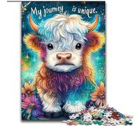 Puzzle 1000 pièces pour Adultes, Adolescents, bébé Yak, Jouets éducatifs, Jeux Anti-Stress, décoration d'intérieur Unique et Cadeaux (Taille 26x38cm)