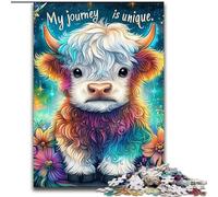 Puzzle 1000 pièces pour Adultes, Adolescents, bébé Yak, Jouets éducatifs, Jeux de Famille, Cadeaux pour Amis et Famille (Taille 50x75cm)