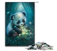 Puzzle 1000 pièces pour Adultes Adorable Petit Panda Puzzle éducatif Jeu éducatif pour Anniversaire Noël 75x50cm
