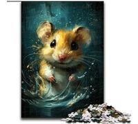 Puzzle 1000 pièces pour Adultes : Adorable Petit Tigre Jaune en Bois,idéal comme Cadeau de Noël et du Nouvel an,idéal pour Les fêtes de Fin d'année 50x75cm,idéal pour la décoration,l'entraînement