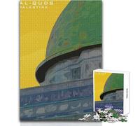 Puzzle 1000 pièces pour Adultes - Affiche Al Quds Palestine - Jeu éducatif - Cadeau d'anniversaire - Dimensions : 38x26cm