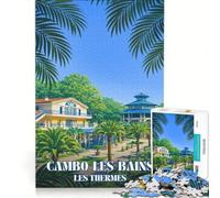 Puzzle 1000 pièces pour Adultes Affiche Cambo Les Bains | 38x26cm Collection d'artistes pour la décoration intérieure œuvres d'art avec affiche assortie et fiche descriptive.