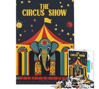 Puzzle 1000 pièces pour Adultes Affiche de Spectacle de Cirque Jeux relaxants Jouets Jeux éducatifs Cadeaux d'anniversaire pour Femmes (Dimensions 38x26cm)