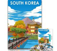 Puzzle 1000 pièces pour Adultes, Affiche de Voyage en Corée du Sud, Puzzle 1000 pièces pour Adultes, Cadeaux, Jouets, Jeux éducatifs, décoration Murale Anti-Stress, 26x38cm