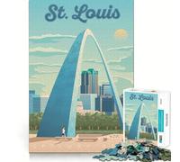 Puzzle 1000 pièces pour Adultes, Affiche de Voyage Saint-Louis, décoration soignée, Jeu de Construction, Jeu de Paix, Cadeau d'anniversaire (50x75cm)