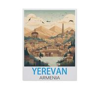 Puzzle 1000 Pièces pour Adultes，Affiche de Voyage Vintage d'Erevan Arménie，Puzzle De Défi Cérébral pour Enfants, Jeux Éducatifs pour Enfants, Cadeau De Divertissement（50x70cm）-AR34