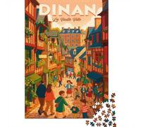 Puzzle 1000 pièces pour Adultes, Affiche Dinan2, décoration Murale, décoration d'intérieur, avec Poster et fiche d'activités Assortis (52 x 38 cm / 1000 pièces)