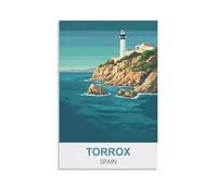 Puzzle 1000 pièces pour Adultes, Affiche du Phare de Torrox (Espagne), Puzzle en Papier de 1000 pièces, Jeu de détente pour Adultes, 70 x 50 cm