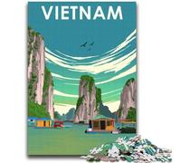 Puzzle 1000 pièces pour Adultes, Affiche du Vietnam, Jeu Familial Anti-Stress, défi Difficile, Cadeaux pour Amis et Famille, 2000 pièces (70x100cm)