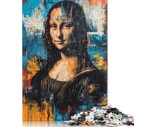 Puzzle 1000 pièces pour Adultes, Affiche expressionniste de la Joconde, Jeu éducatif, défi, 1000 pièces (75 x 50 cm)