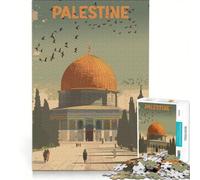 Puzzle 1000 pièces pour Adultes Affiche Jérusalem Palestine Jeu Impossible Analyse et logique Renforce l'amour Entre Couples 50x75cm