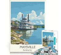 Puzzle 1000 pièces pour Adultes, Affiches de Voyage du Kentucky, Jeu éducatif, Difficile et Stimulant, Collection d'artistes, Beaux-Arts 38x52cm