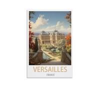 Puzzle 1000 pièces pour Adultes, Affiches Vintage de Versailles, France. Puzzle Classique, défi cérébral, Jeu Difficile et Stimulant, 52 x 38 cm.