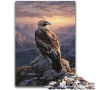 Puzzle 1000 pièces pour Adultes Aigle au Coucher du Soleil Jeu éducatif Familial Offrez des Cadeaux pour Toute la Famille à partir de 14 Ans 50x75cm
