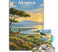 Puzzle 1000 pièces pour Adultes, Akagera National Park Rwanda Landscape_001 | Pour les après-midis calmes : Puzzle 1000 pièces pour adultes ; pour une activité tranquille chez soi.