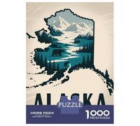 Puzzle 1000 Pièces pour Adultes Alaska The Last Frontier Travel Puzzles pour Adolescents Découpe De Précision pour Anniversaire, Noël Jouet Jeu Intellectuel 70x50cm/1000pcs