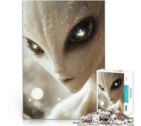 Puzzle 1000 pièces pour Adultes Alien Blanc Difficile à réaliser mais Amusant et Humoristique Œuvre d'art 75x50cm