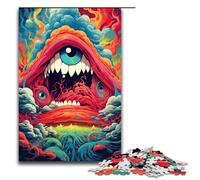 Puzzle 1000 pièces pour Adultes Alien Monster WorldLots of Thick Color Jigsaw Puzzle Casse tête Cadeaux d'anniversaire de Noël 75x50cm