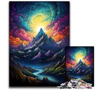 Puzzle 1000 pièces pour Adultes Alpes psychédéliques Puzzles impossibles pour Adultes Parfait pour Les Adolescents et la décoration intérieure 1000 pièces (75 x 50 cm)