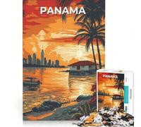 Puzzle 1000 pièces pour Adultes, Amérique Centrale, Panama, Jouet à Monter soi-même, Course de Vitesse Manuelle, avec pièces de Formes aléatoires Parfaitement emboîtables 38x26cm