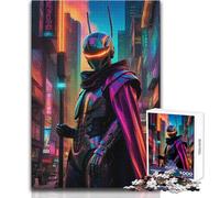 Puzzle 1000 pièces pour Adultes - Android Cyber Lord - Guerrier Cyberpunk - Casse-tête - Jeu Familial - Une œuvre d'art - Cadeau de Noël Secret - Dimensions : 38x52cm
