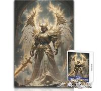 Puzzle 1000 pièces pour Adultes - Ange Guerrier doré - Un Passe-Temps paisible et satisfaisant - Assemblage Parfait - Découpe de précision - Dimensions:50x75cm