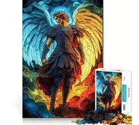 Puzzle 1000 pièces pour Adultes Ange Guerrier Jeu de mémoire et de Concentration Ajustement Parfait Format Compact Idéal pour des Moments de Jeu en Famille (50x75cm)